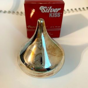Vintage Jonal Hershey Kiss Silver Plated Paperweight—Made in Great Britain